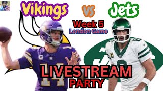 Vikings VS Jets LIVESTREAM PARTY [upl. by Walliw475]