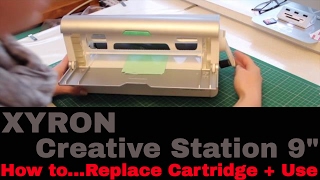 Xyron Creative Station 9quot How to use and replace cartridge [upl. by Dnalloh]