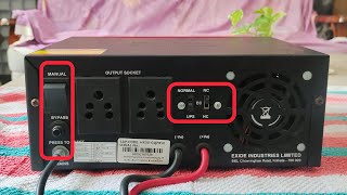 Exide Inverter back buttons settings  HCECNC mode  NormalUps mode [upl. by Heater271]