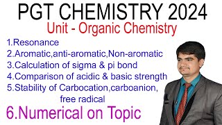 Htet Pgt Chemistry aromatic antiaromatic nonaromatic meta directing carbocation carboanion radical [upl. by Aney]