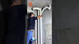 Bathroom sewer pipe renovation constructionplumbingplumbingsuppliesrepirwork [upl. by Charmane]