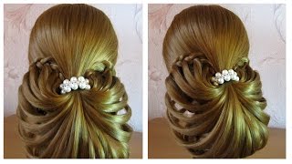 ⭐︎ Сoiffure soiréemariage facile à faire soi même cheveux mi long ⭐︎ simple et rapide [upl. by Frick]