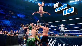 Top 10 SmackDown moments WWE Top 10 Sept 10 2015 [upl. by Erodavlas]