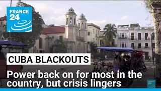 70 of Cubas population has power back after blackout • FRANCE 24 English [upl. by Dante]