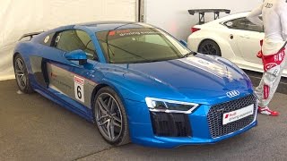 Chasing An F1 Car In An Audi R8 V10 Plus [upl. by Ais]