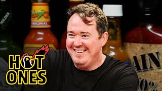 Shane Gillis Pounds Milk While Eating Spicy Wings  Hot Ones [upl. by Retha]