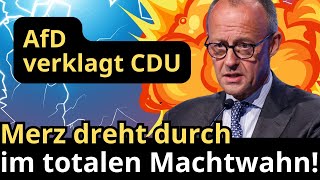 CDU erschüttert AfD verklagt Friedrich Merz wegen Verrats am Wählerwillen [upl. by Chlores352]