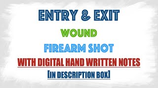 Entry Wound vs Exit wound in firearm or gunshot injury  Forensic science [upl. by Malina]