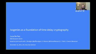 Isogenies as a foundation of time delay cryptography [upl. by Arliene]