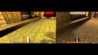 Quake DarkPlaces to Original Quake SidebySide Comparison [upl. by Annoyek]