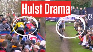 Mathieu Van Der Poel Spitting Tom Pidcock Headbutting In World Cup [upl. by Airaet]