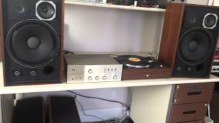 JBL 4310 STUDIO MONITORS EARLY VERSION w SA600 INTEGRATED AMP [upl. by Favian714]