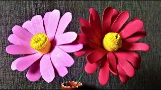 How to make Foam Sheet Flowers Easy Foam Flowers by Shital Mahajan [upl. by Huxham]