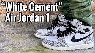 Air Jordan 1 “White Cement” “Elephant Print” Review amp On Feet [upl. by Ario]