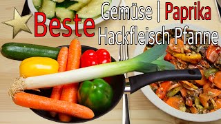 Hackfleisch Paprika Gemüse Pfanne  Mediterranes Grill Gemüse  Pinki´s Kochstudio [upl. by Eelrahc988]