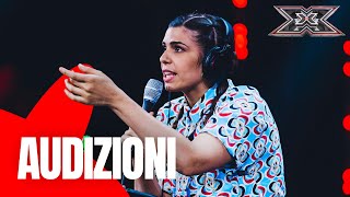 SARAFINE da impiegata a musicista canta quotMALATI DI GIOIAquot  X Factor 2023 AUDIZIONI [upl. by Kered]