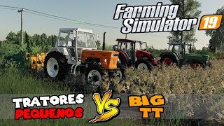 TRATORES PEQUENOS VS BIG TT FIAT 1300 VALTRA A FENDT 500 e STARA ST 105  Farming Simulator 19 [upl. by Annoyt]