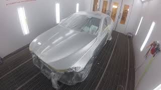 Using a Wetbed to blend silver BMW with Sikkens Autowave [upl. by Cogan]