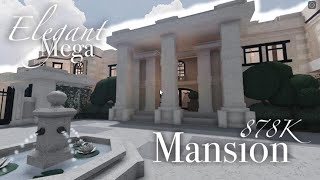 Elegant Mega Mansion  878k  Bloxburg Speedbuild Part 1 amp Tour [upl. by Margreta]