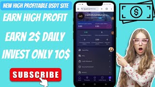 Another new high profitable usdt mining site  Earn daily Withdraw daily instant withdraw money [upl. by Nnylaj]