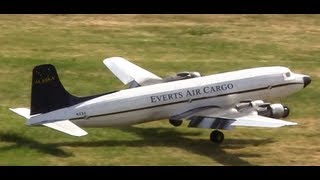 RC DC6B Crash Landing Ditch and Flying [upl. by Miuqaoj]