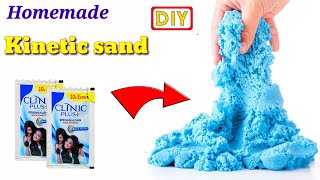 How to make kinetic sand with clinic plus shampoo at home diy kinetic sand homemade kinetic sand [upl. by Helen]