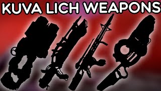 REVIEW Top 5 BEST KUVA LICH Weapons In WARFRAME [upl. by Joselyn]