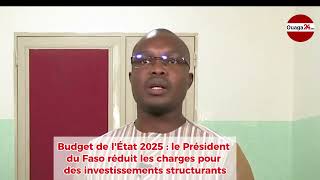 Jean Emmanuel Ouedraogo réagit à la réductions des dépenses de fonctionnement [upl. by Wurst]