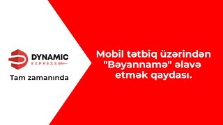 Mobil tətbiq üzərindən quotBəyannaməquot qaydası [upl. by Nosirb]