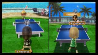 Wii Sport Resort  Wii  Ping Pong  Part 1  MC Kid Vs DJ Candy [upl. by Ilaire]