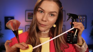 ASMR Haircut Makeup amp Measuring RP  Soft Spoken Personal Attention [upl. by Eidderf]