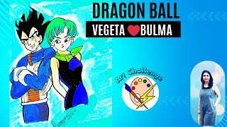 how to make vegeta in dragon ball azure  drawing bulma  como dibujar a Bulma pcartchannel [upl. by Anirahs]