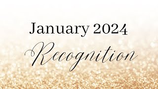 JANUARY 2024 RECOGNITION EVENT [upl. by Kcirddahc]