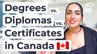 Degrees vs Diplomas vs Certificates in Canada  Whats the Difference 🇨🇦 [upl. by Udelle]