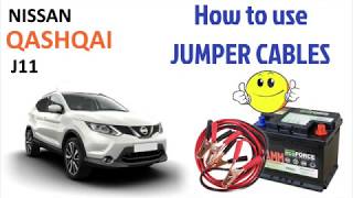 Nissan Qashqai J11 How to use jumper cables [upl. by Weitzman]