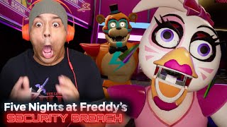 OMG WAY SCARIER THAN I THOUGHT FNAF SECURITY BREACH [upl. by Attenrev]