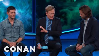 Jensen Ackles Dies Constantly On quotSupernaturalquot  CONAN on TBS [upl. by Elden761]