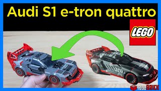 Audi S1 e tron quattro LEGO Speed Champions 76921  Comparativa con el coche real y más AUDI LEGO [upl. by Sedinoel]