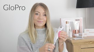 Microneedling at Home with GloPRO  How to get rid of acne scarring with dermarollering [upl. by Rtoip]