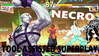 TAS  Street Fighter III 4rd Strike Arranged Edition  Necro  Super Art 3 [upl. by Jaal594]