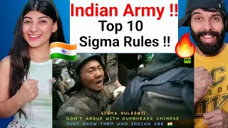 INDIAN ARMY TOP 10 SIGMA RULES 😎🇮🇳🇮🇳parasfsigmaindianarmy Reaction [upl. by Jeavons]