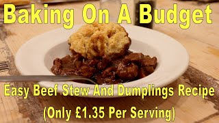 Easy Beef Stew And Dumplings Recipe [upl. by Nyl504]