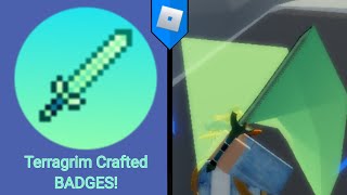 HOW TO GET Terragrim Crafted BADGES Terraria Boss Battles REMASTERED ROBLOX [upl. by Emmuela]