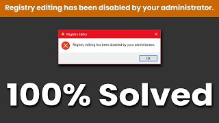 100 SOLVED Registry editing has been disabled by your administrator  Windows Registry Enabler [upl. by Azeria552]