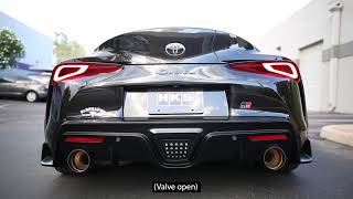 SOUND CLIP FOR HKS DUAL MUFFLER A90 TOYOTA GR SUPRA [upl. by Oisinoid]