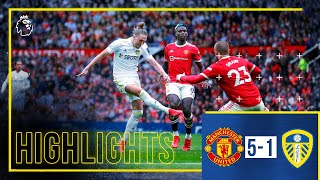 Highlights Manchester United 51 Leeds United  Ayling scores screamer in defeat  Premier League [upl. by Kent]