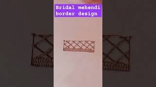 Bridal border mehandi design short mehendishort Kaveri mehandi [upl. by Boykins]