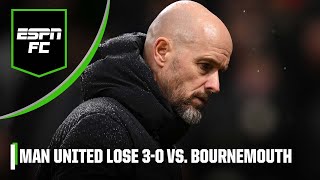 FULL REACTION to Man United’s 30 loss to Bournemouth Is Ten Hag’s future in danger  ESPN FC [upl. by Mariand]