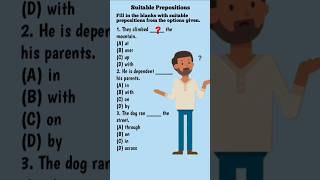 PrepositionPrepositions in English GrammarFill in the blanks viralshort [upl. by Chapin]