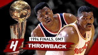 MVP Hakeem Olajuwon 1st Championship EPIC Game 7 Duel vs Patrick Ewing 1994 NBA Finals  MUST SEE [upl. by Luz]